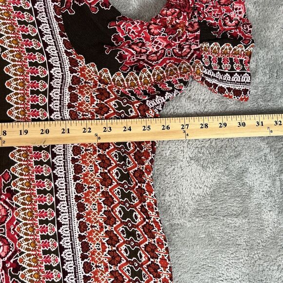 Live & Let Live Woman’s‎ Plus Size 1X Tunic Boho Artsy Top  Beads Bell Sleeves - Picture 4 of 10